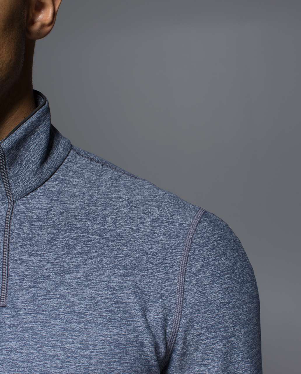 Lululemon Sweat Session 1/2 Zip *Silver - Heathered Inkwell