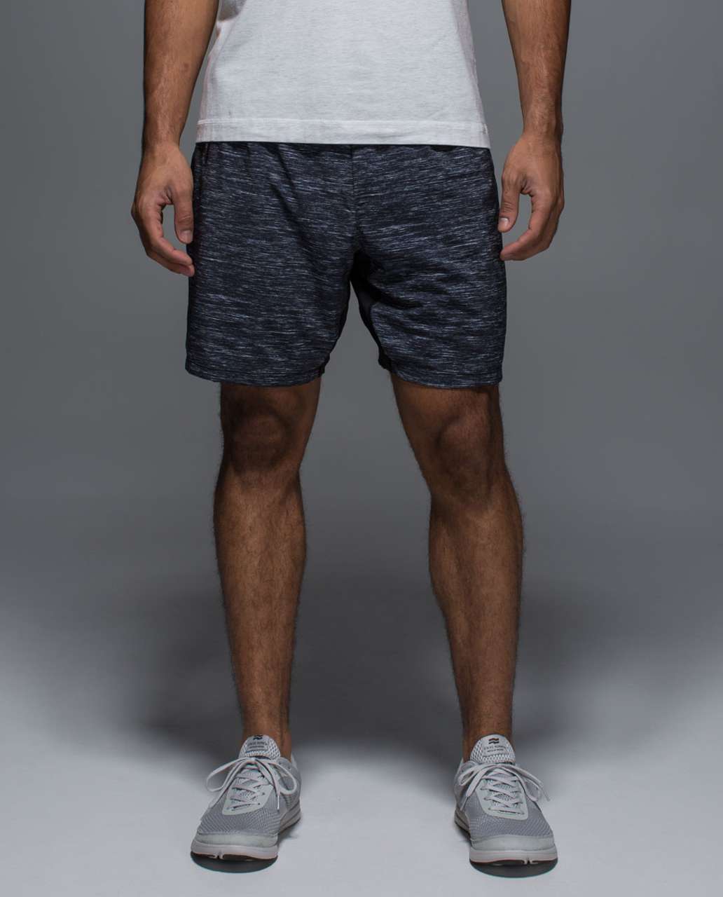 Lululemon On The Mat Short - Needles Texture White Black