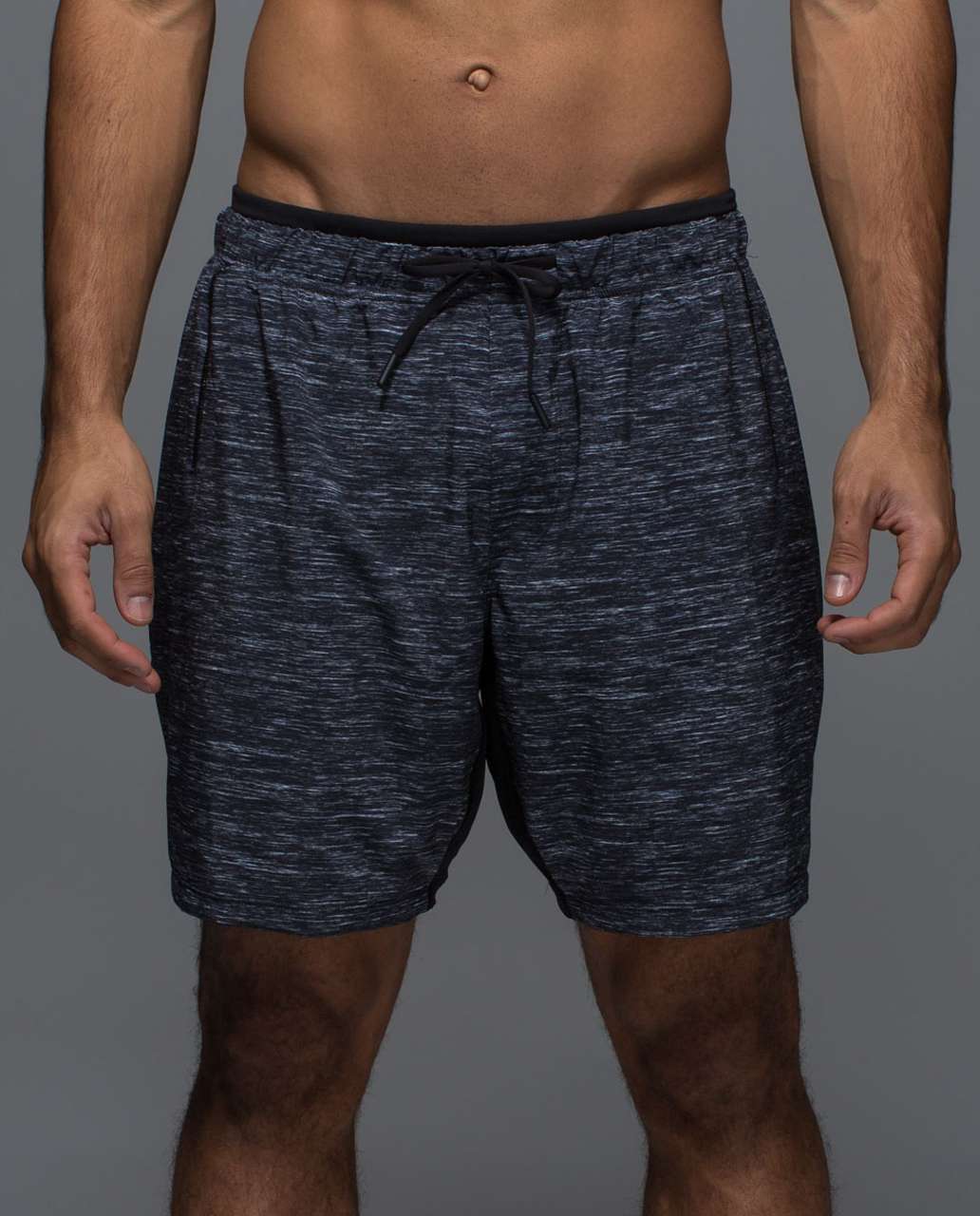 Lululemon On The Mat Short - Needles Texture White Black