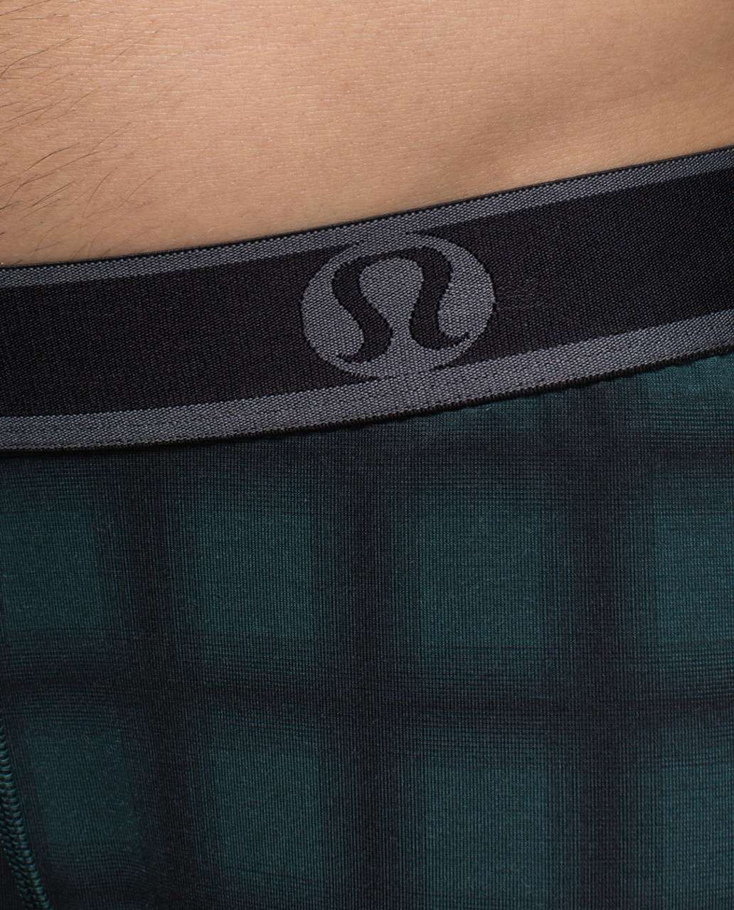 Lululemon No Boxer Boxer - Lynn Check Printed Fuel Green Black