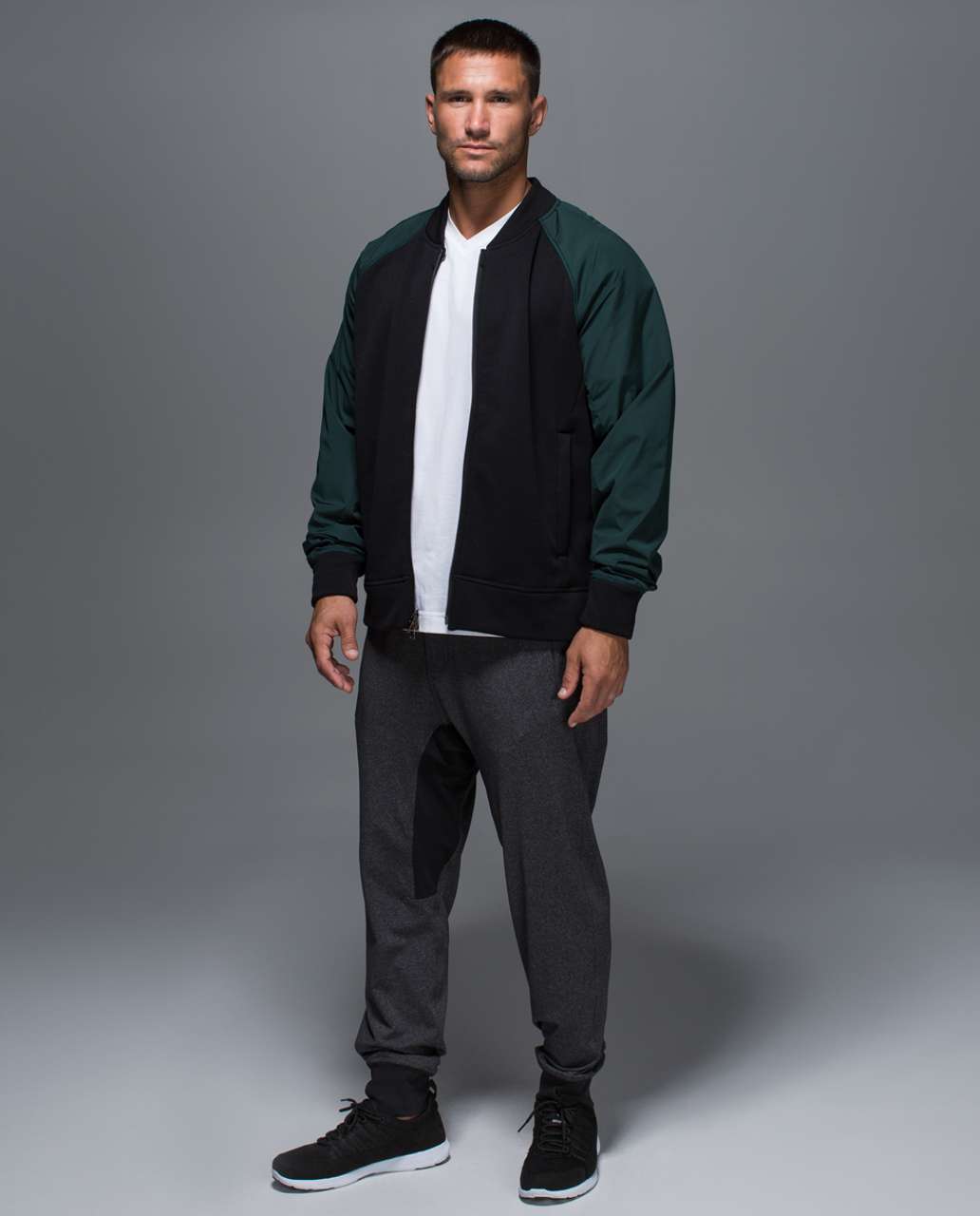 Lululemon Revolution Bomber - Black / Fuel Green