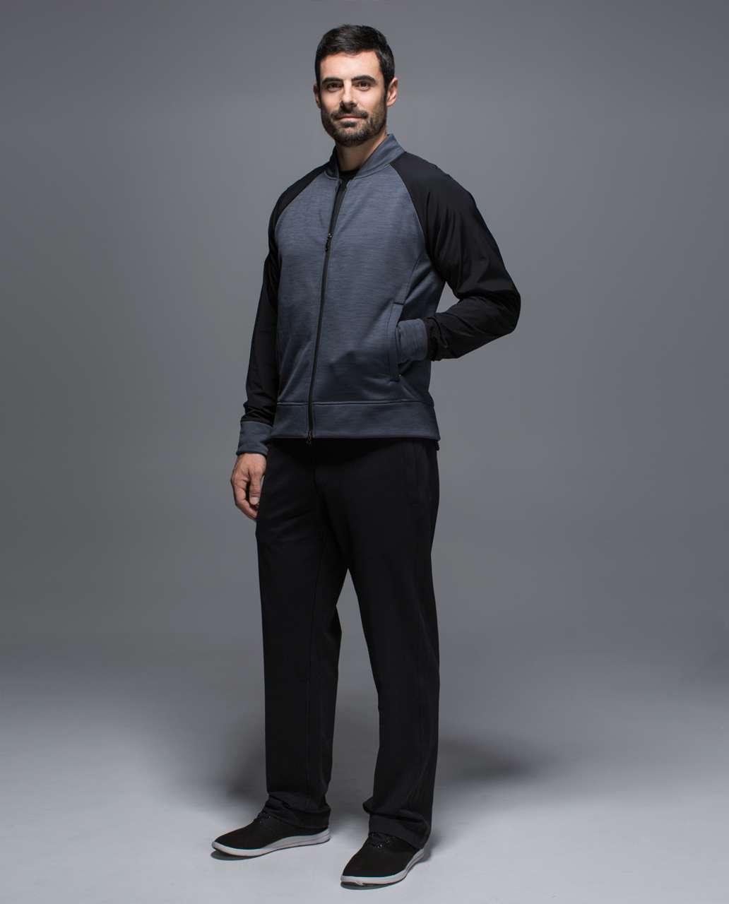 Lululemon Revolution Bomber - Heathered Jay Grey / Black