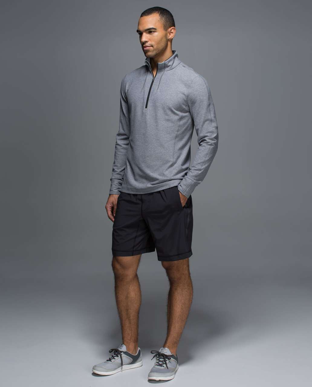 Lululemon Sweat Session 1/2 Zip *Silver - Heathered Slate