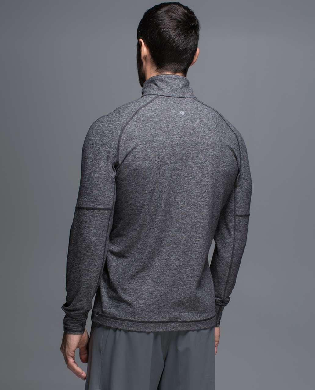 Lululemon Sweat Session 1/2 Zip *Silver - Heathered Black / Cornflower