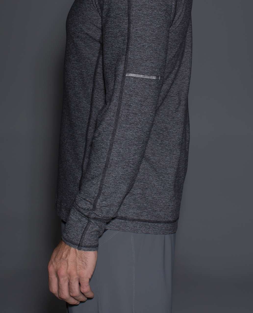 Lululemon Sweat Session 1/2 Zip *Silver - Heathered Black / Cornflower