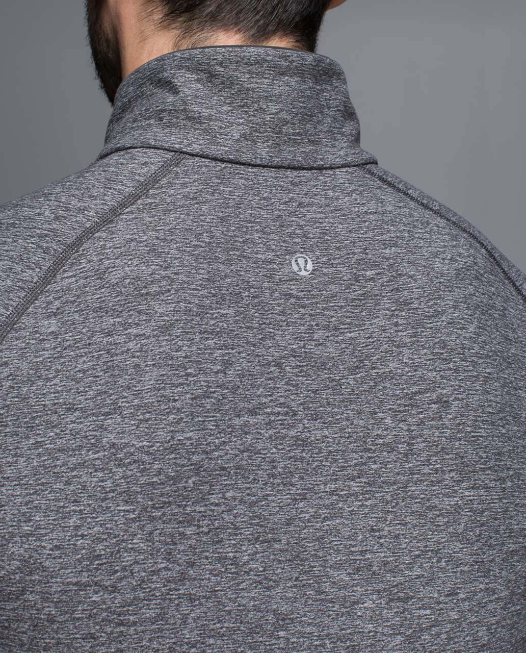 Lululemon Sweat Session 1/2 Zip *Silver - Heathered Black / Cornflower