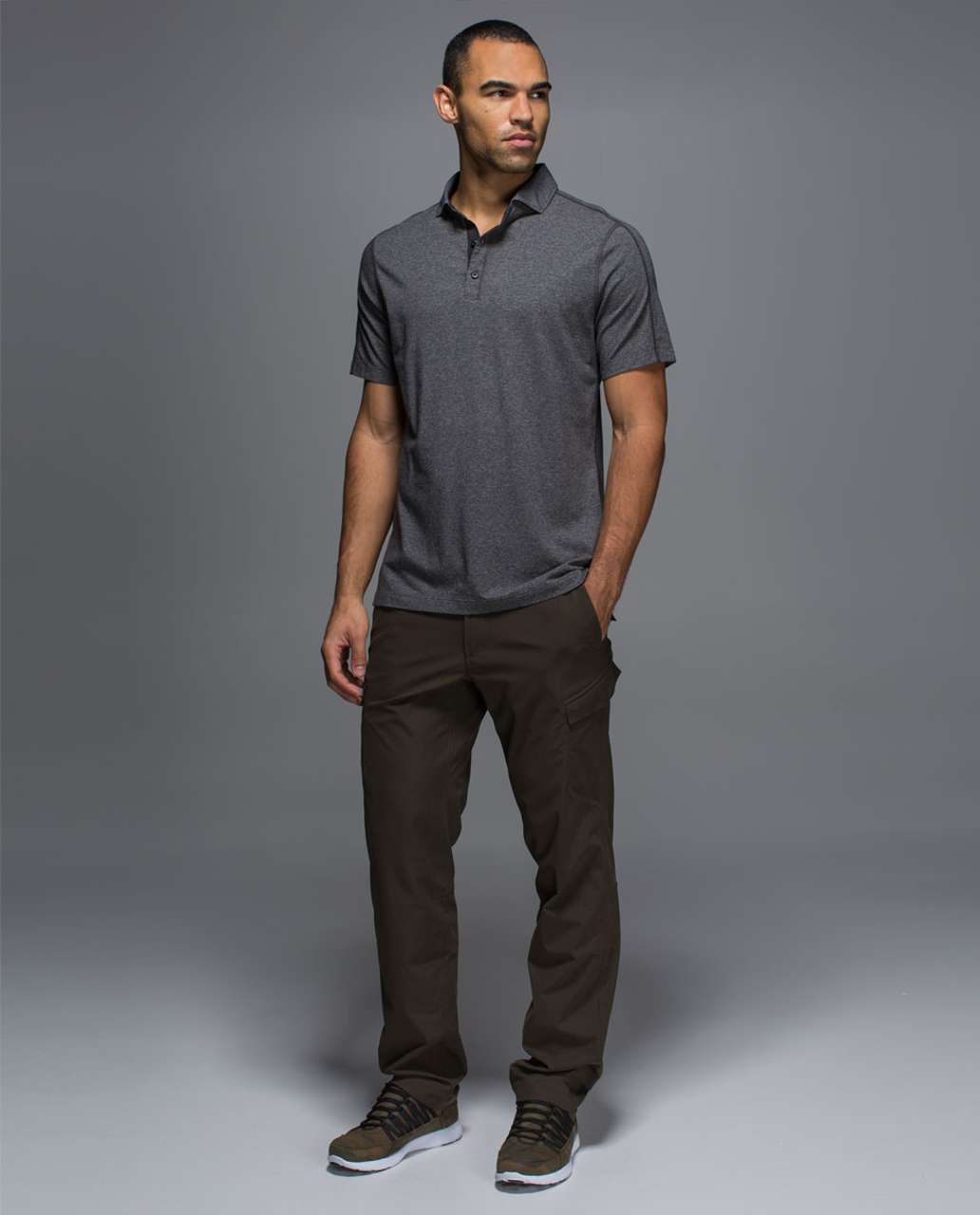 Lululemon Rival Polo - Heathered Speckled Black