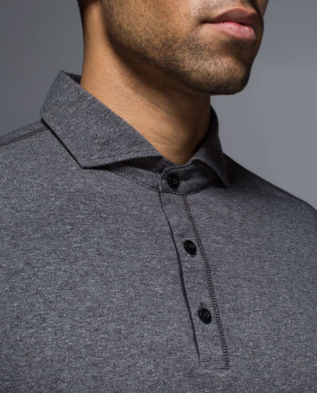 Lululemon Rival Polo - Heathered Speckled Black