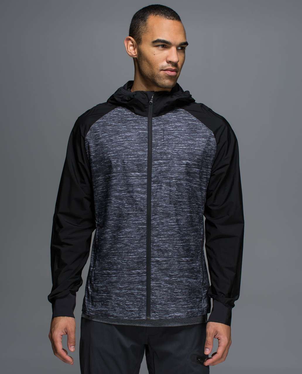 Lululemon Pack-It Jacket - Needles Texture White Black / Black