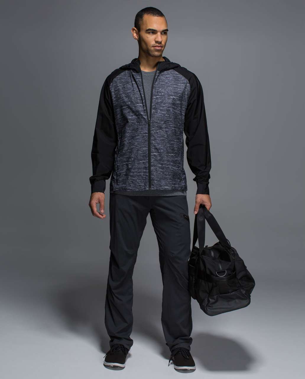 Lululemon Pack-It Jacket - Needles Texture White Black / Black