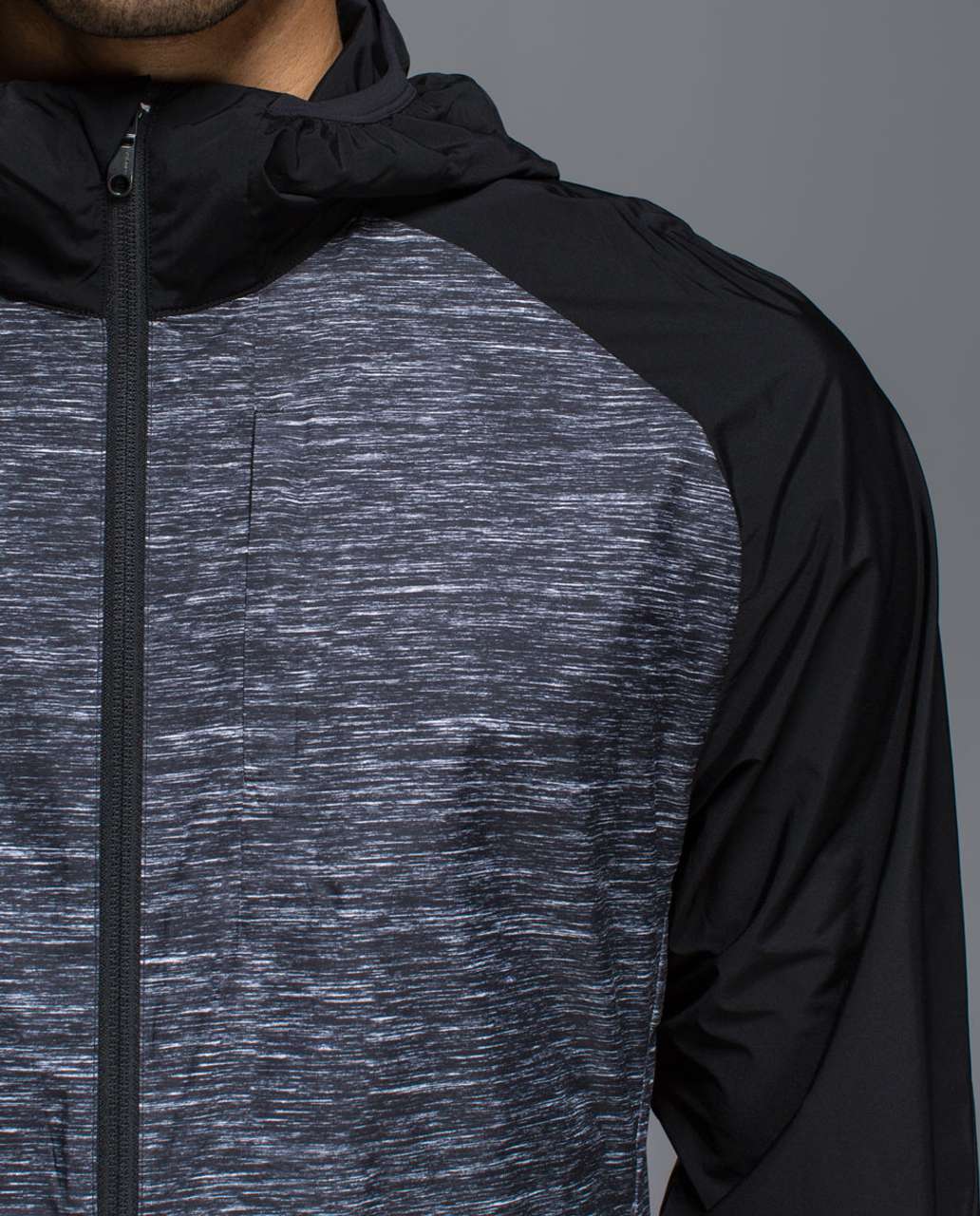 Lululemon Pack-It Jacket - Needles Texture White Black / Black