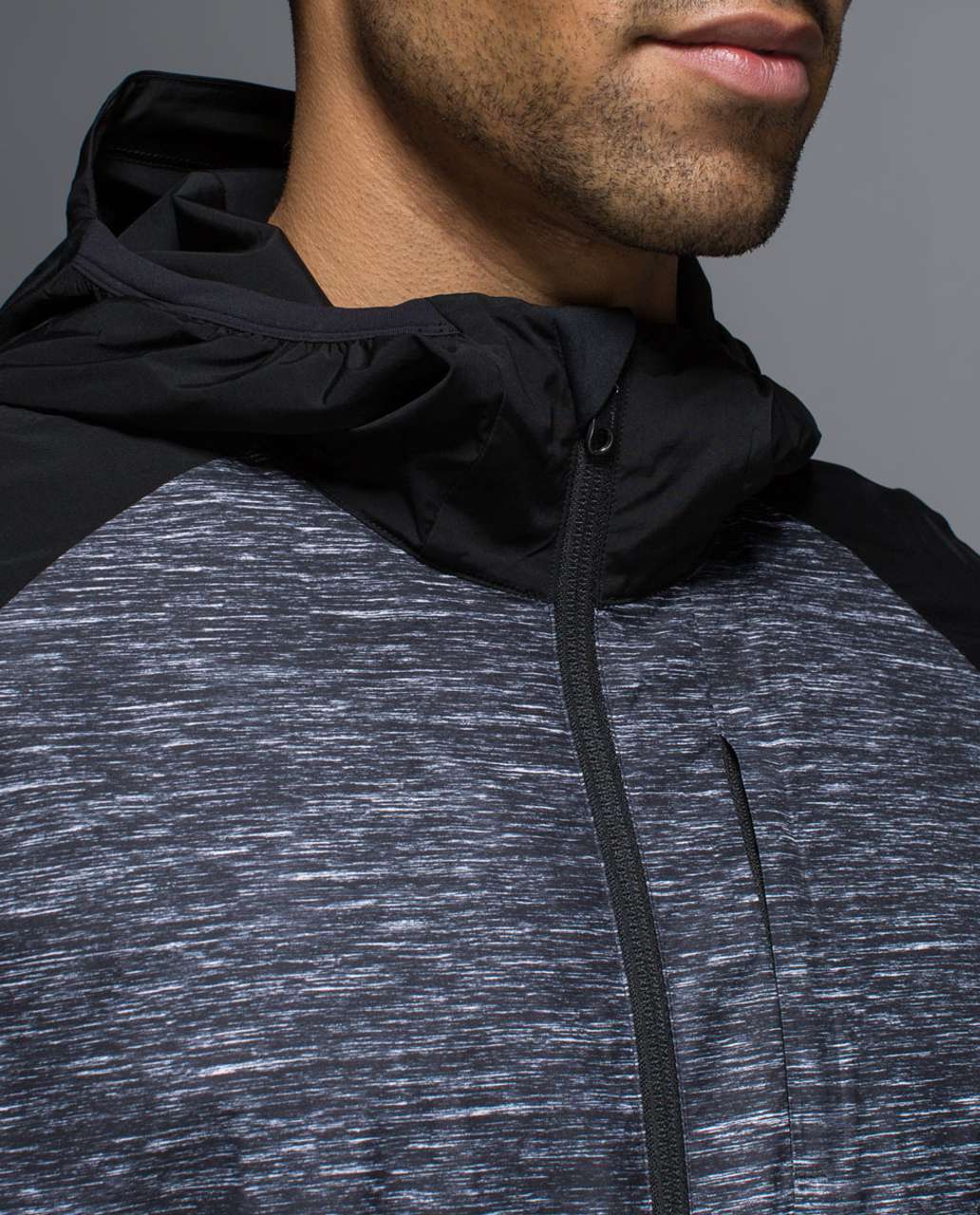 Lululemon Pack-It Jacket - Needles Texture White Black / Black