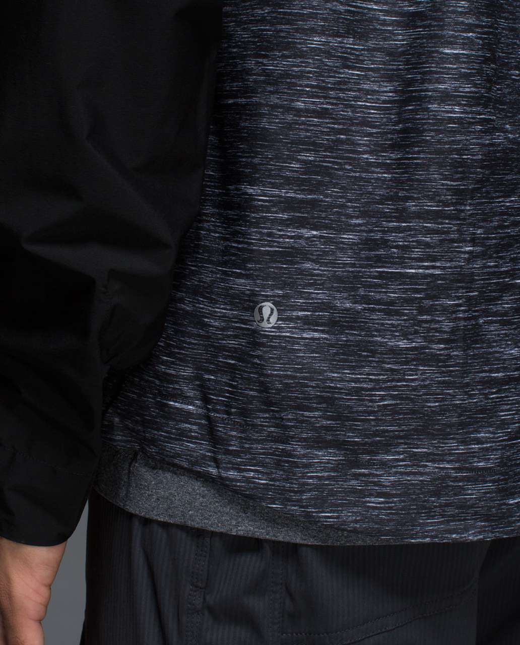 Lululemon Pack-It Jacket - Needles Texture White Black / Black