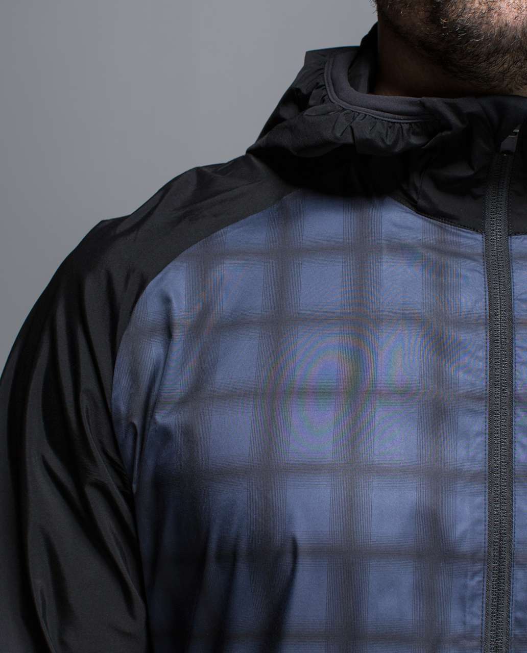 Lululemon Pack-It Jacket - Lynn Check Printed Inkwell Black / Black