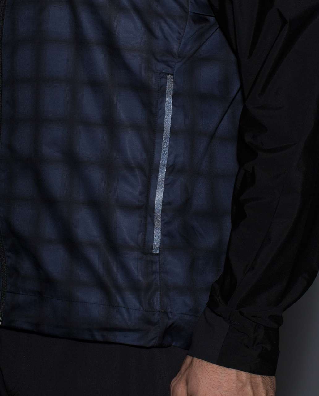 Lululemon Pack-It Jacket - Lynn Check Printed Inkwell Black / Black