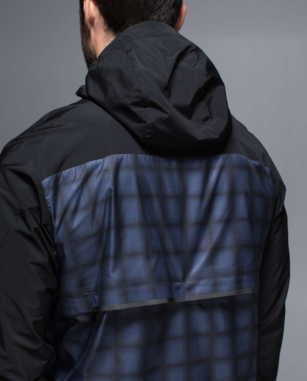 Lululemon Pack-It Jacket - Lynn Check Printed Inkwell Black / Black