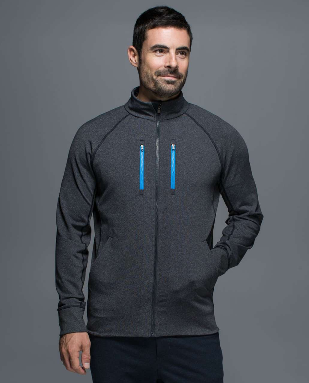 Lululemon Shift Jacket - Heathered Black / Cornflower