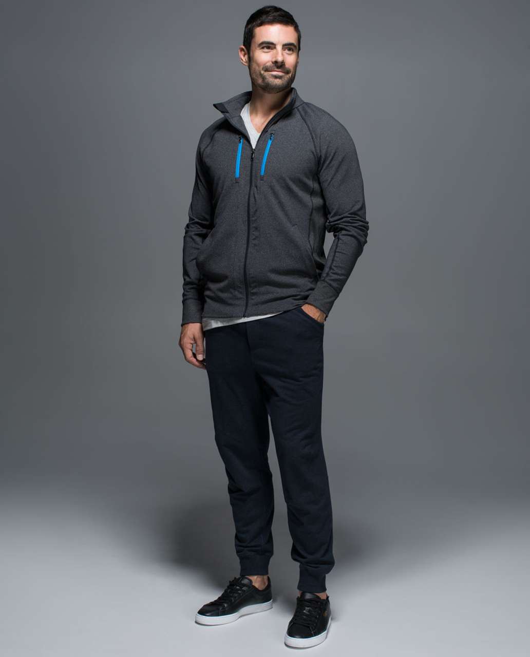 Lululemon Men's Shift Jacket Heathered Black  Clothes design, Lululemon  men, Grey fashion