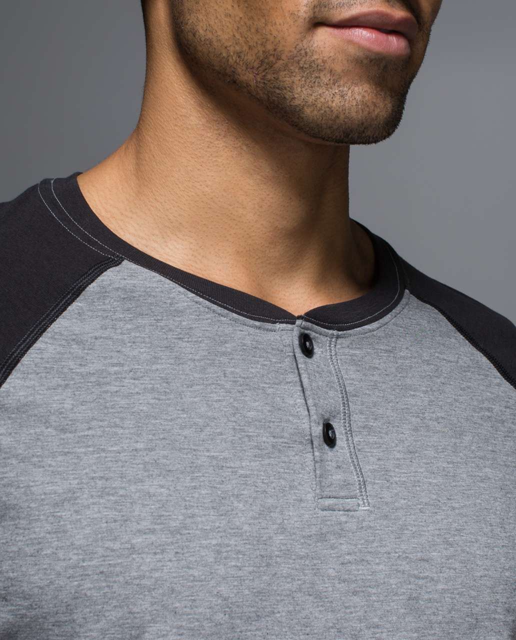 Lululemon Rival Long Sleeve - Heathered Medium Grey / Black