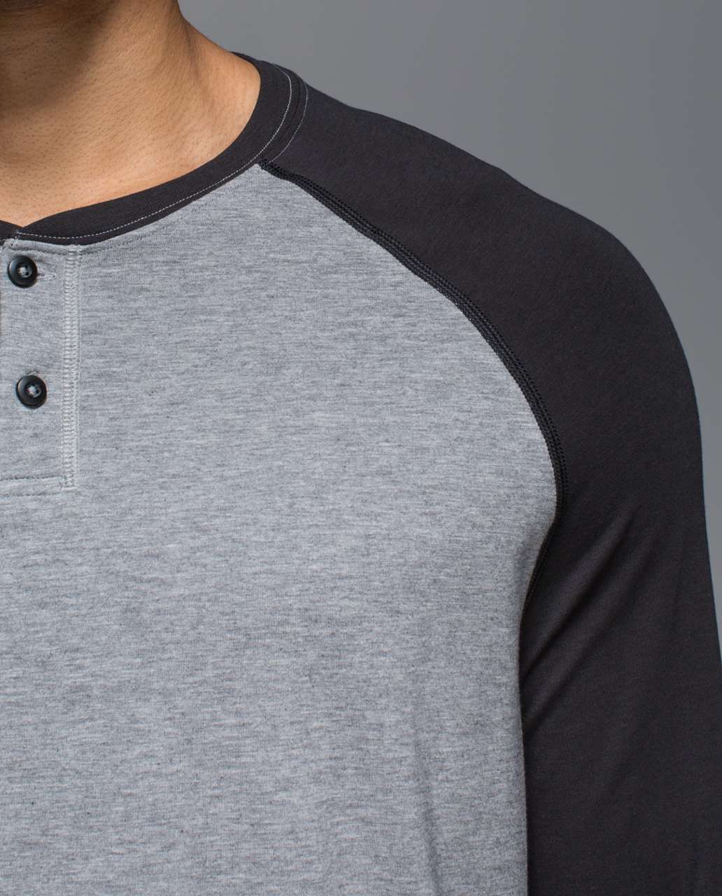 Lululemon Rival Long Sleeve - Heathered Medium Grey / Black