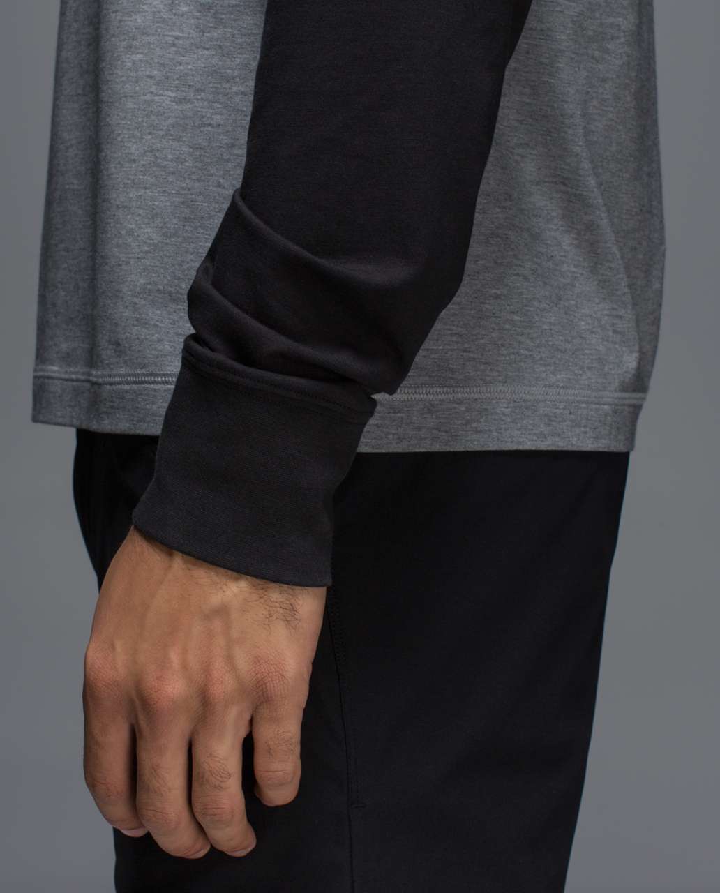 Lululemon Rival Long Sleeve - Heathered Medium Grey / Black