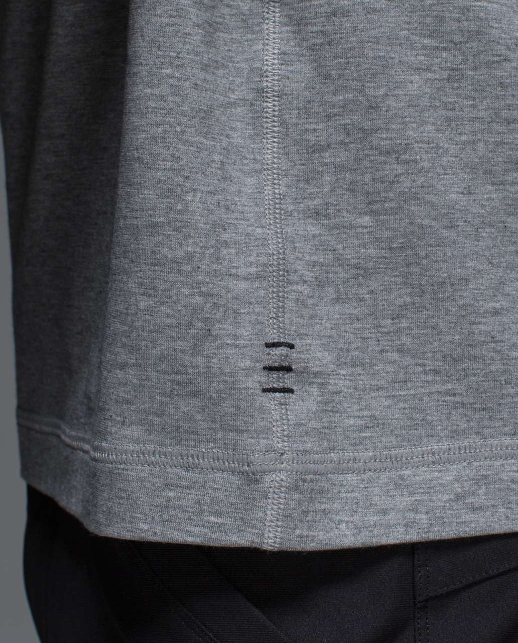 Lululemon Rival Long Sleeve - Heathered Medium Grey / Black