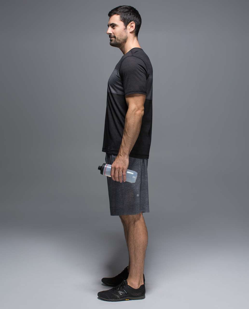 Lululemon Practice Short Sleeve - Black / Heathered Deep Coal