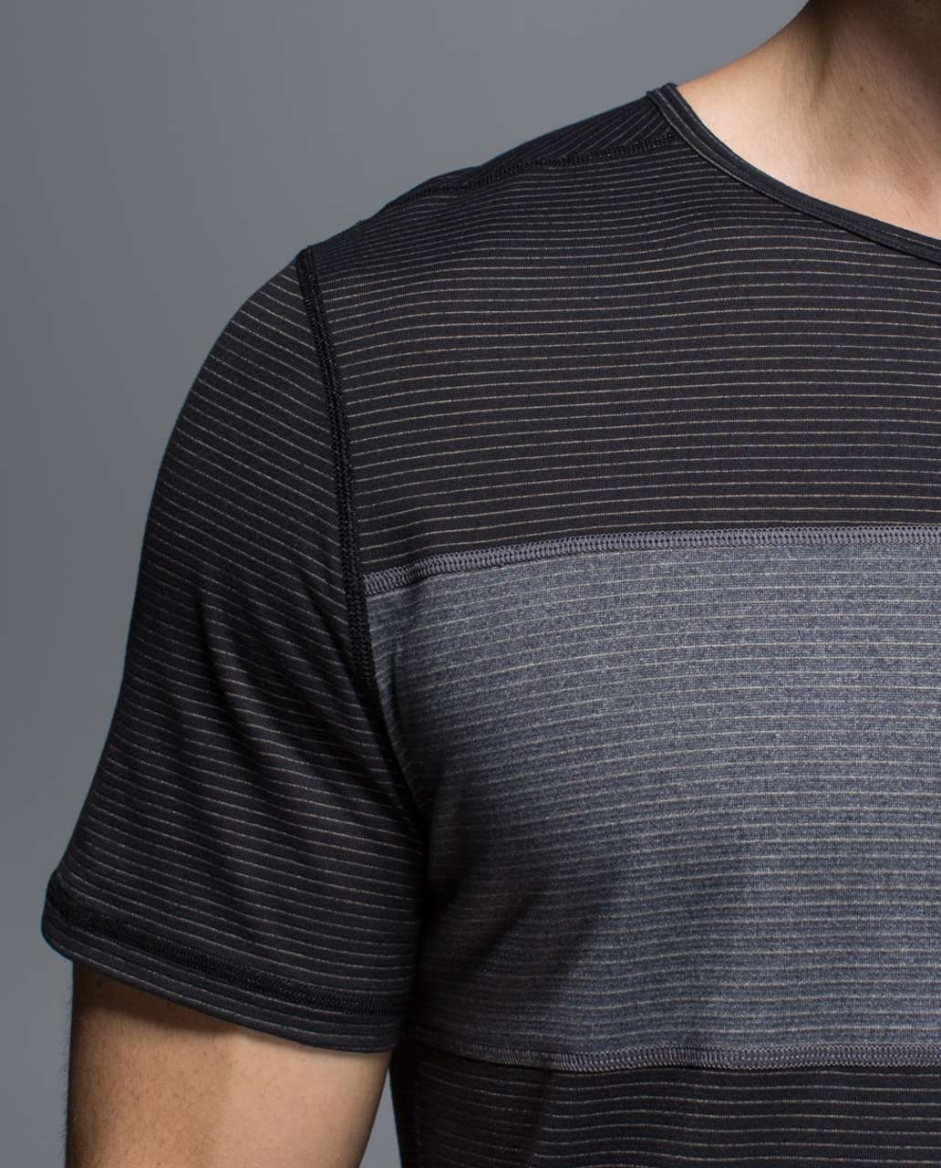 Lululemon Practice Short Sleeve - Black / Heathered Deep Coal