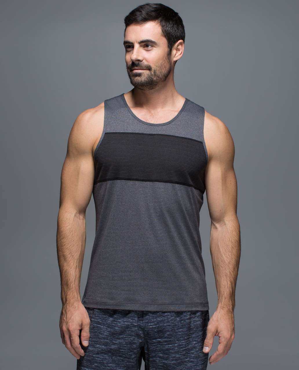 Lululemon Practice Tank - Heathered Deep Coal / Black