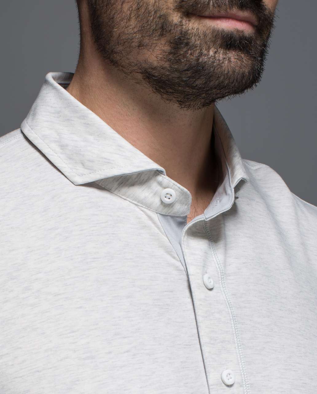 Lululemon Rival Button Up - Heathered White