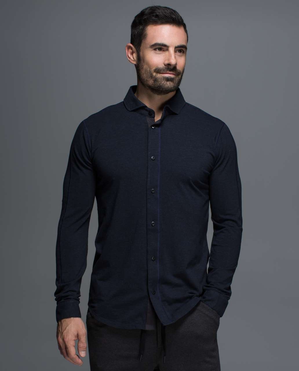 Lululemon Rival Button Up - Heathered Inkwell