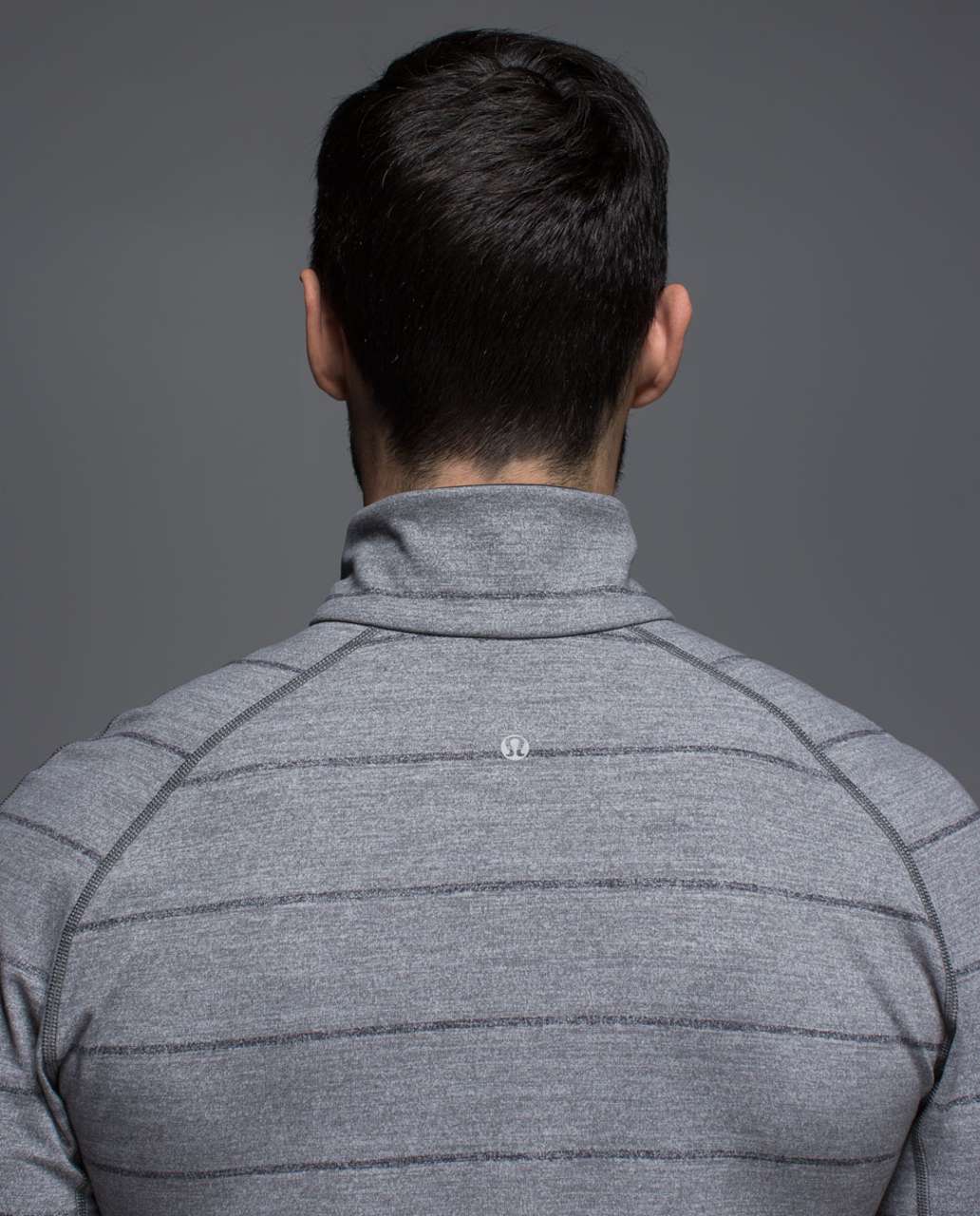 Lululemon Sweat Session 1/2 Zip - Hanover Stripe Heathered Black Heathered Slate