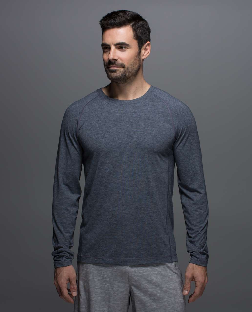 Lululemon Protean Long Sleeve - Heathered Inkwell