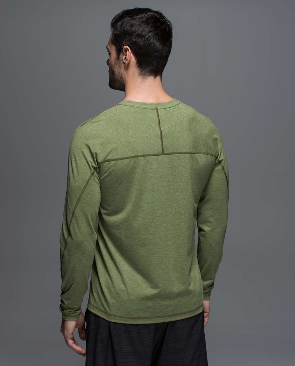 Lululemon Protean Long Sleeve - Heathered Spiced Olive