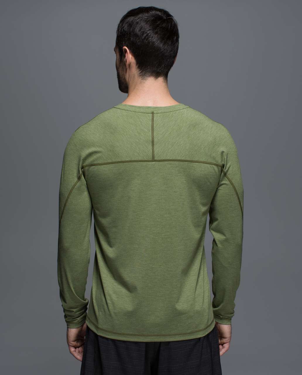 Lululemon Protean Long Sleeve - Heathered Spiced Olive