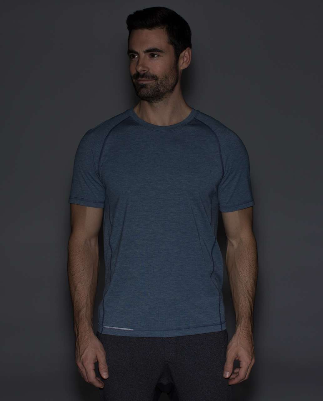 Lululemon Protean Short Sleeve - Heathered Oil Slick Blue