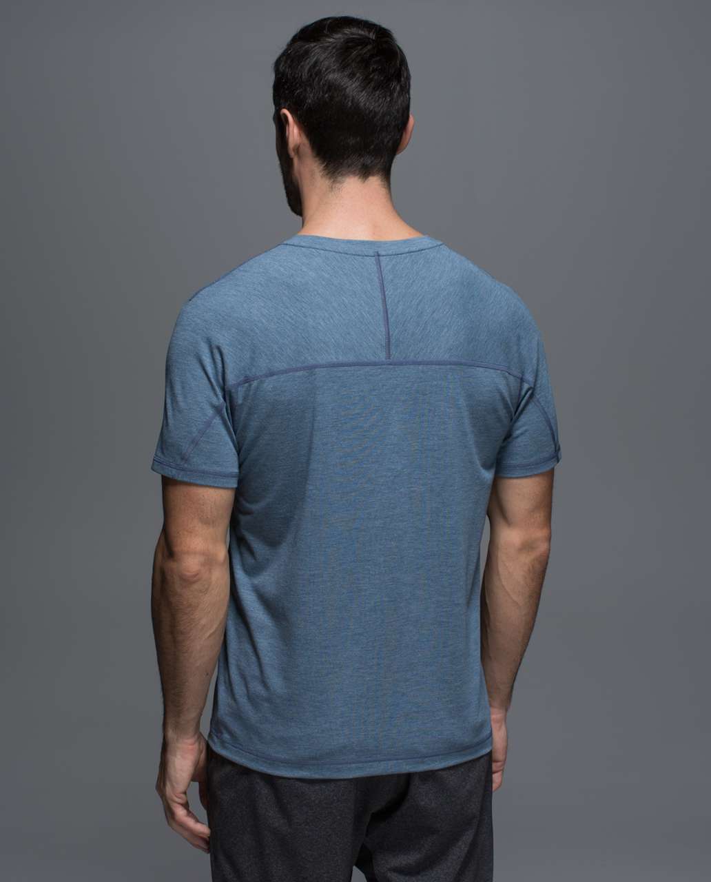 Lululemon Protean Short Sleeve - Heathered Oil Slick Blue