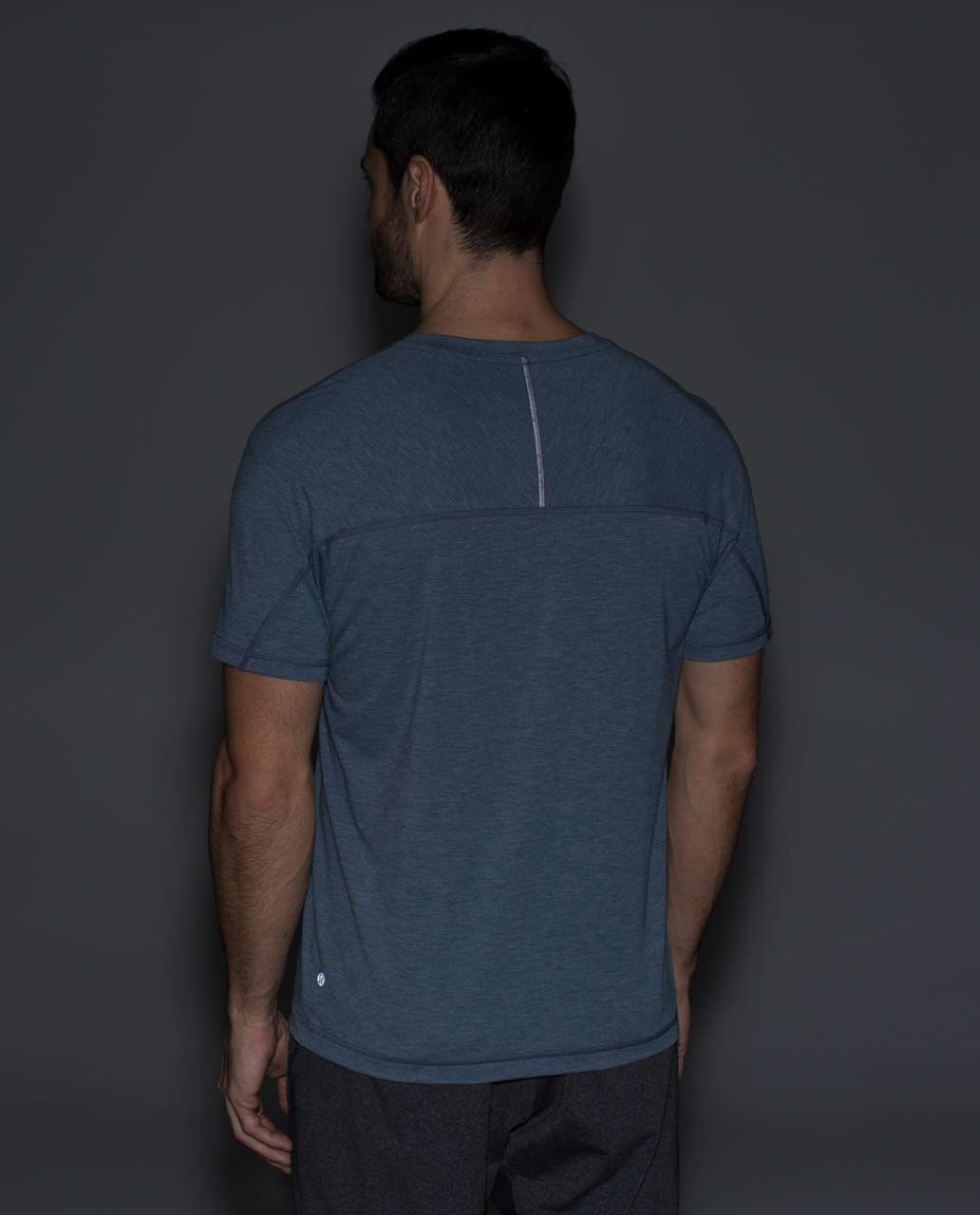 Lululemon Protean Short Sleeve - Heathered Oil Slick Blue