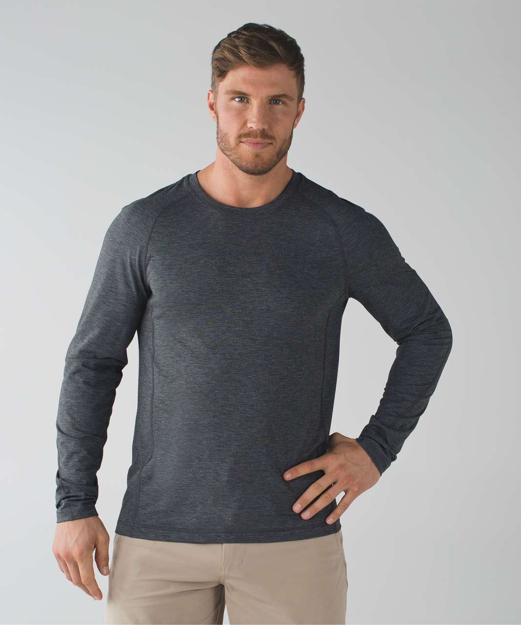 Lululemon Protean Long Sleeve - Heathered Black (First Release)