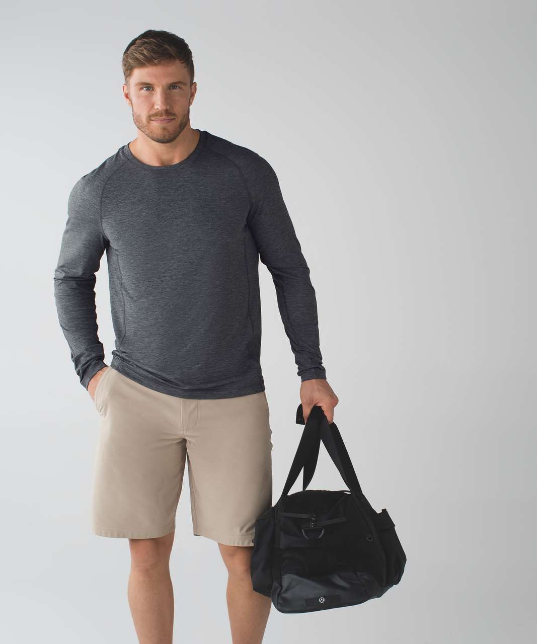 Lululemon Protean Long Sleeve - Heathered Black (First Release) - lulu ...