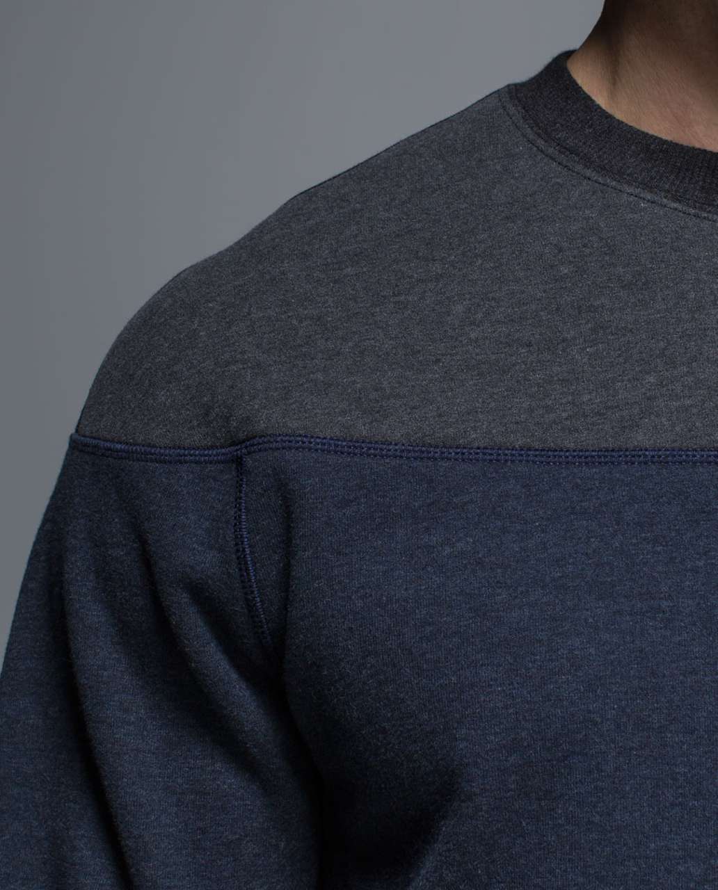 Lululemon Revolve Long Sleeve - Heathered Inkwell / Heathered Black