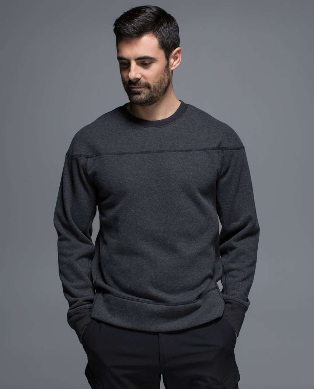 Lululemon Revolve Long Sleeve - Heathered Black