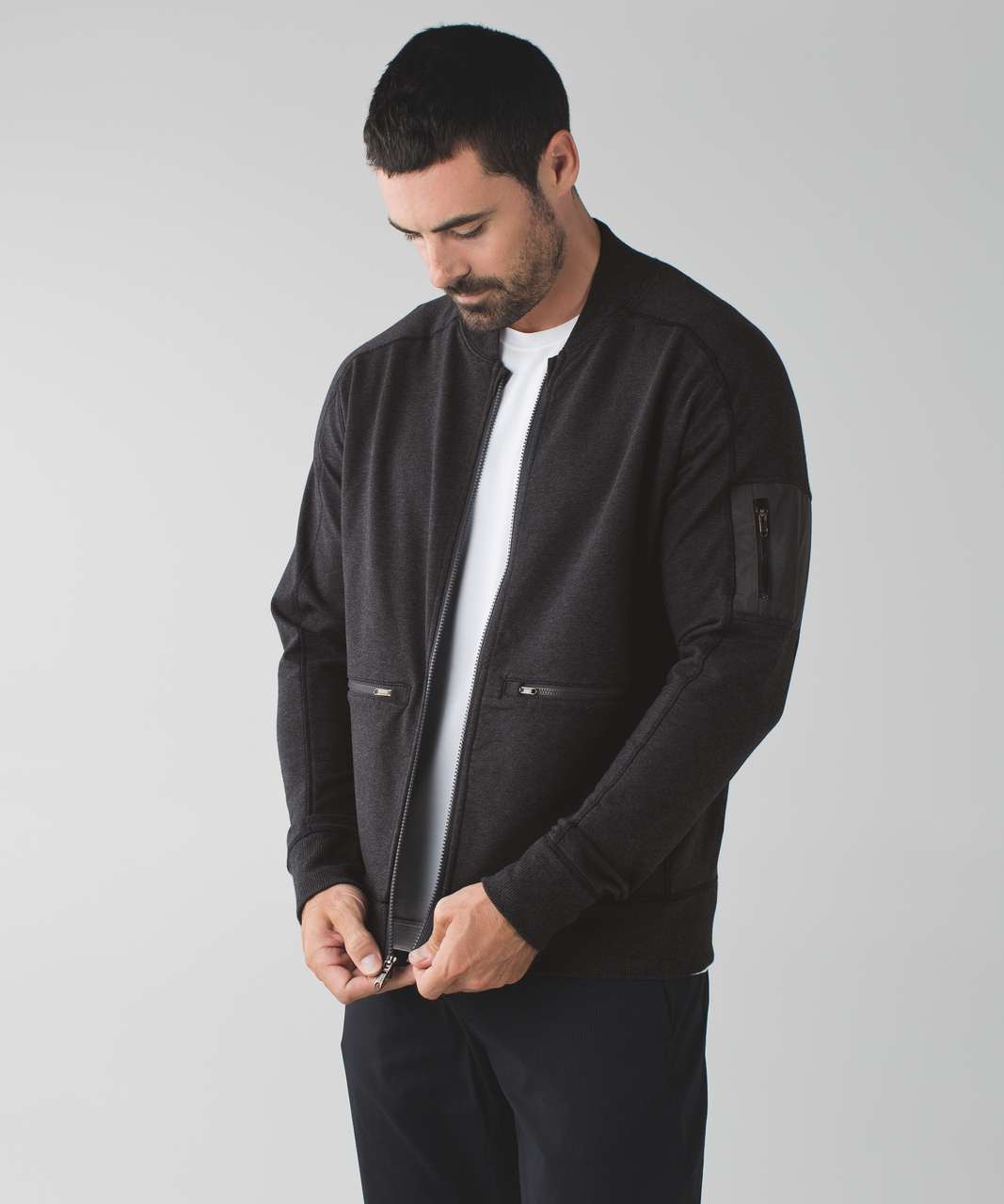 Lululemon Revival Bomber - Heathered Black