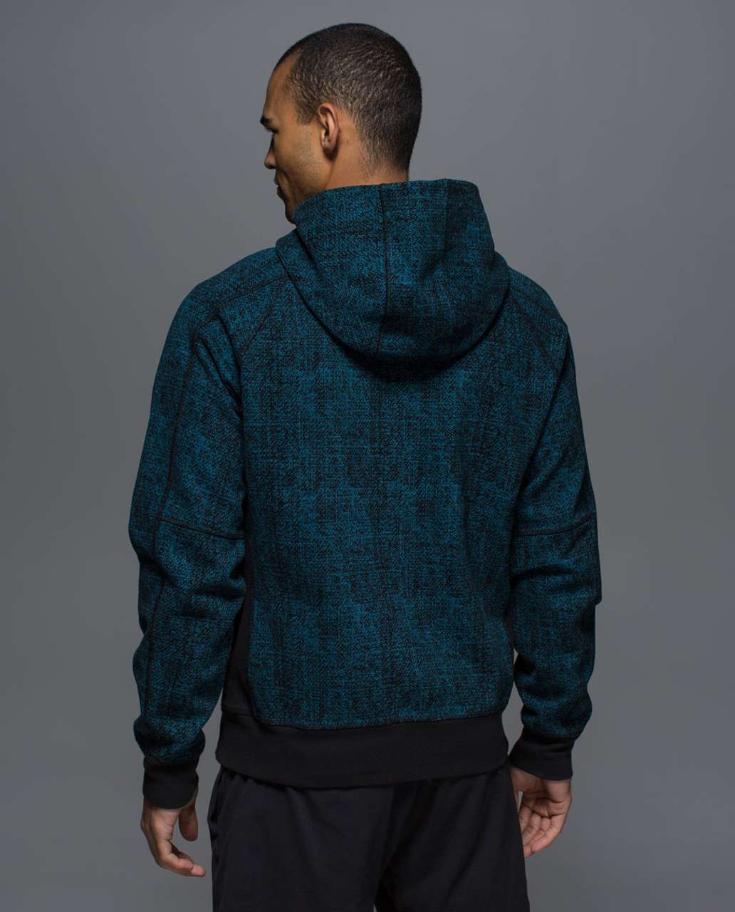 Lululemon Best Coast Hoodie - Trek Texture Blue Depth Black / Black