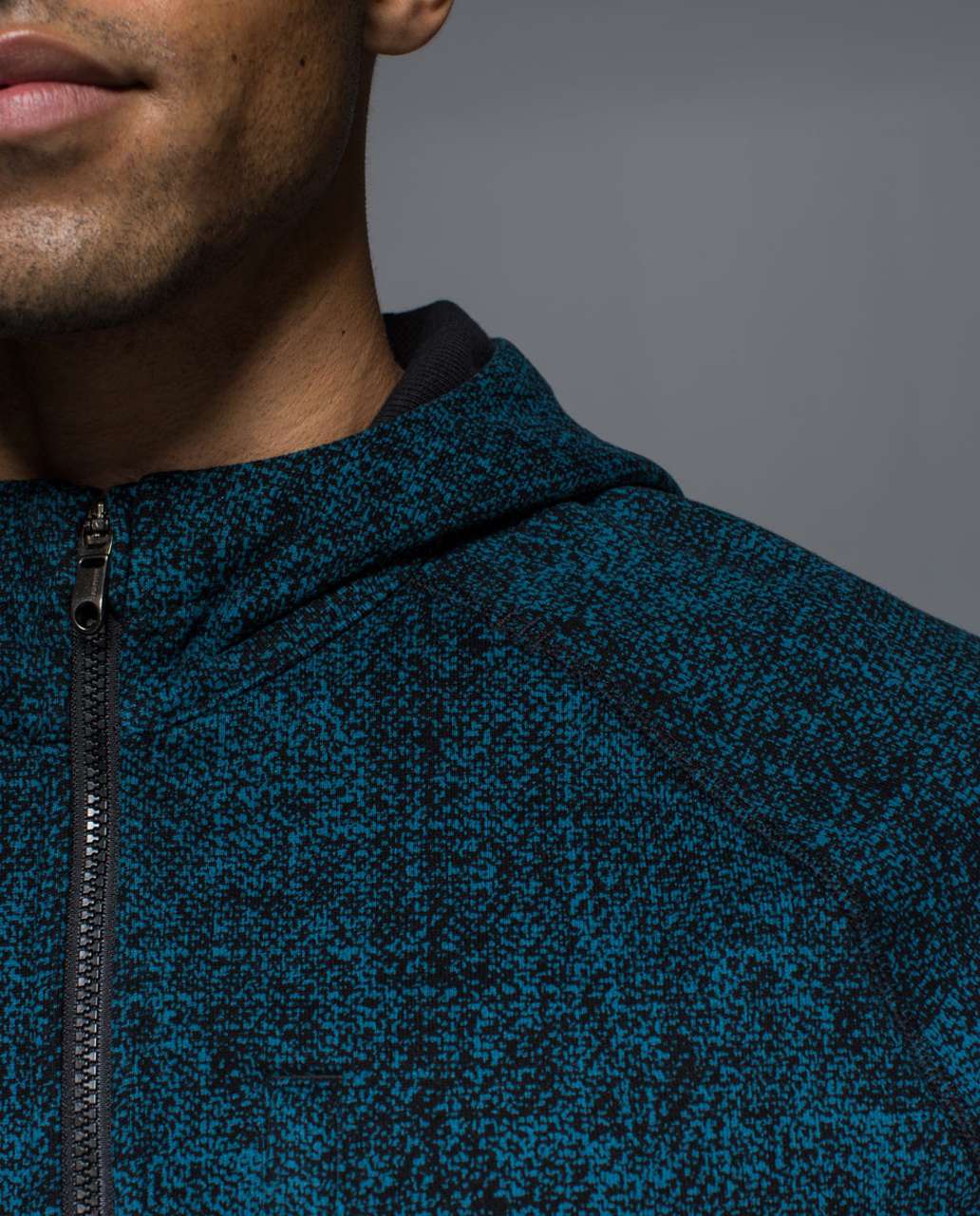 Lululemon Best Coast Hoodie - Trek Texture Blue Depth Black / Black