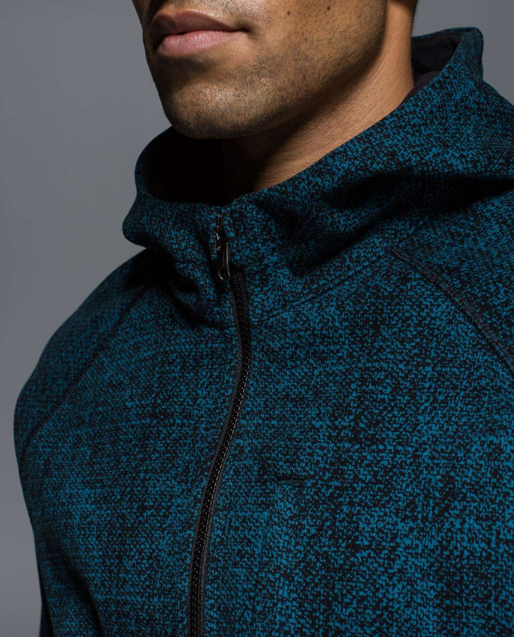 Lululemon Best Coast Hoodie - Trek Texture Blue Depth Black / Black