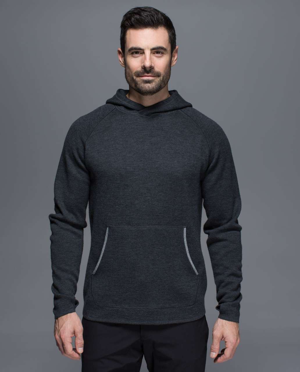 Lululemon Stratum Pullover Hoodie - Heathered Cable / Black - lulu fanatics