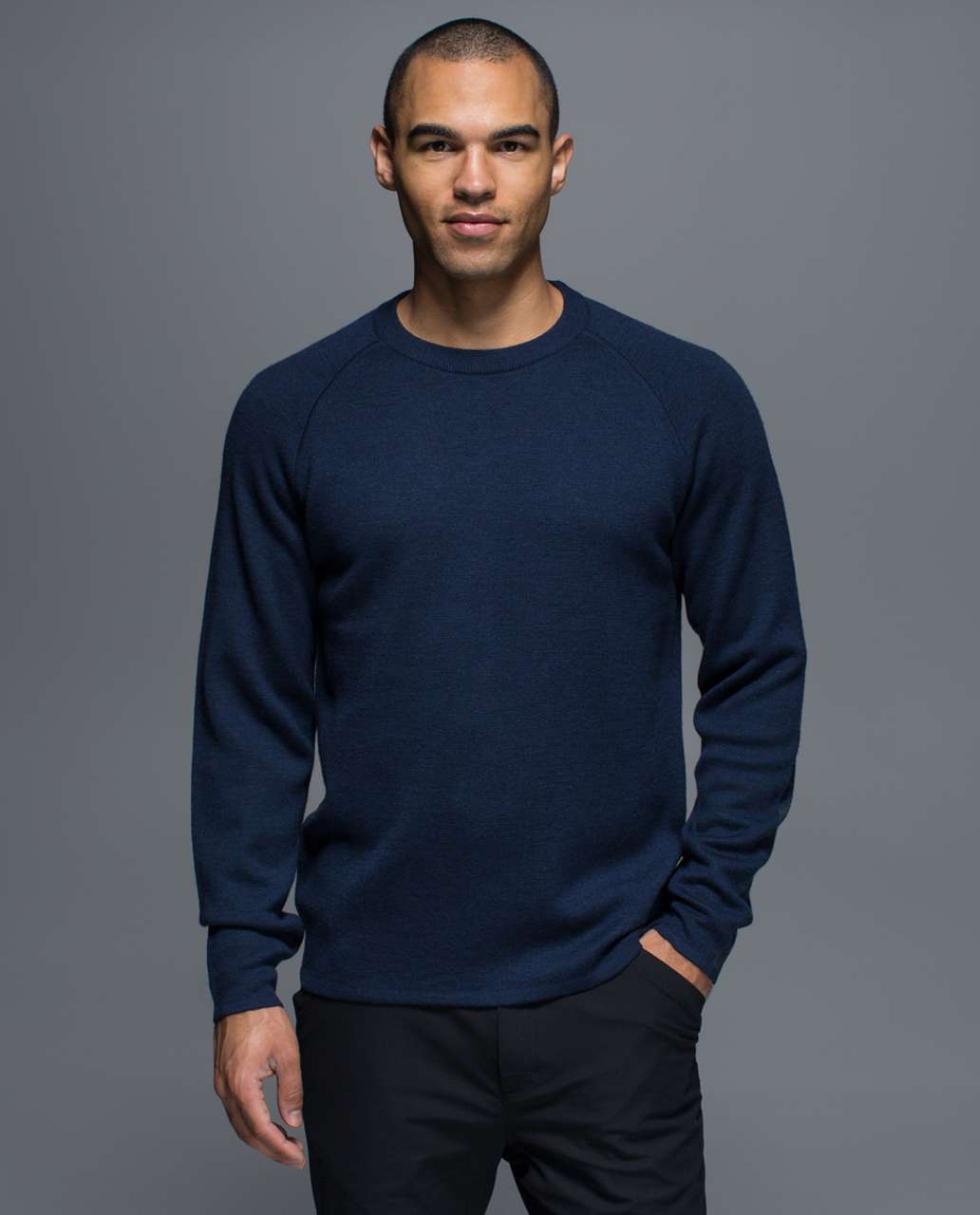 Lululemon Transit Crew - Heathered Deep Navy