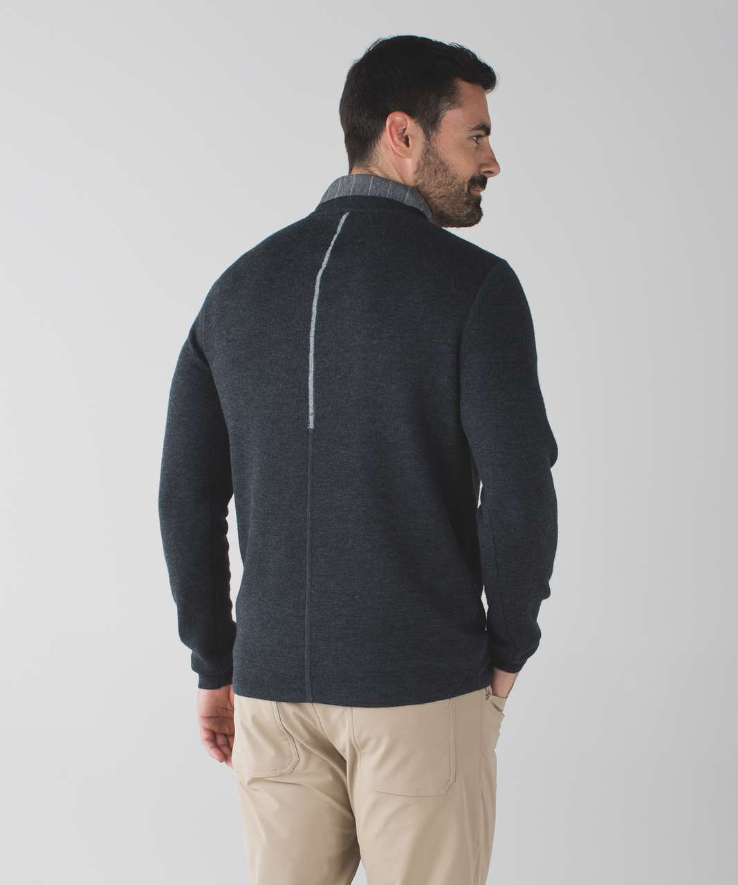 Lululemon Transit Crew - Heathered Black