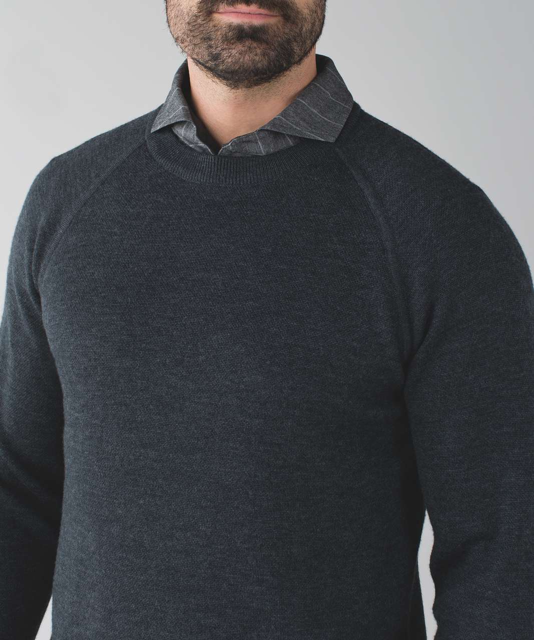 Lululemon Transit Crew - Heathered Black